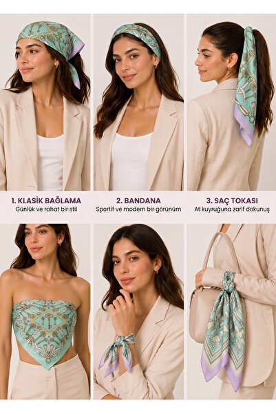 Sisley FLORA DESENLİ BANDANA -2015-47*47