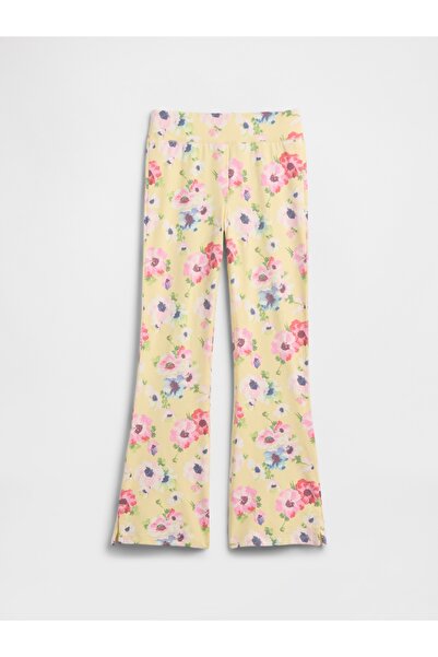 GAP Kız Çocuk Sarı Kids Pull-On Stretch Jersey Flare Leggings