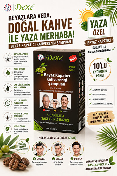 Dexe Koyu Kahve Rengi Şampuan 10'lu Paket