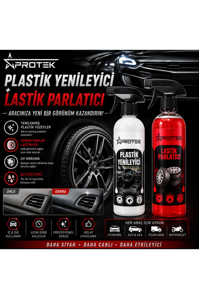 PROTEK Plastik Yenileyici + Lastik Parlatıcı