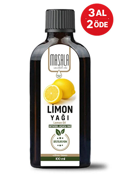 Masala زيت الليمون 100 مل - زجاجة زيت عطري طبيعي (زيت قشر الليمون)