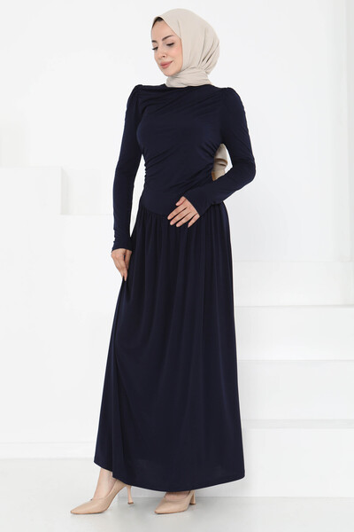 TOFİSA Büzgülü Elbise - 27254