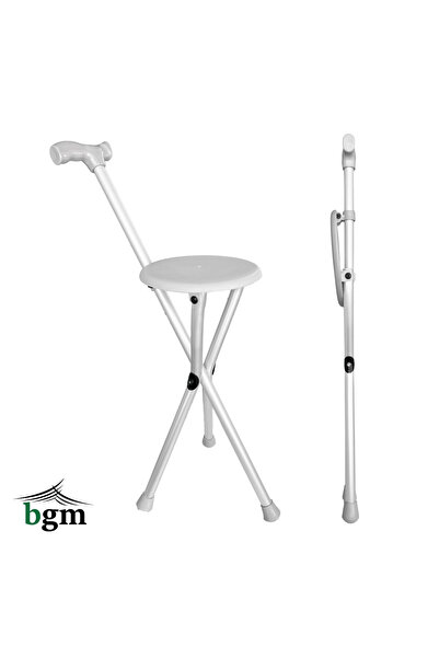 bgm Oturaklı Baston Bastonlu Oturaklı Tabure