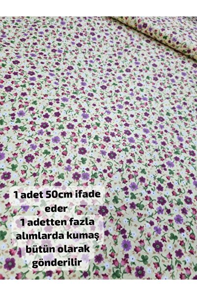 daisy star Poplin Kumaş ( çiçek desen 50 x 170 )