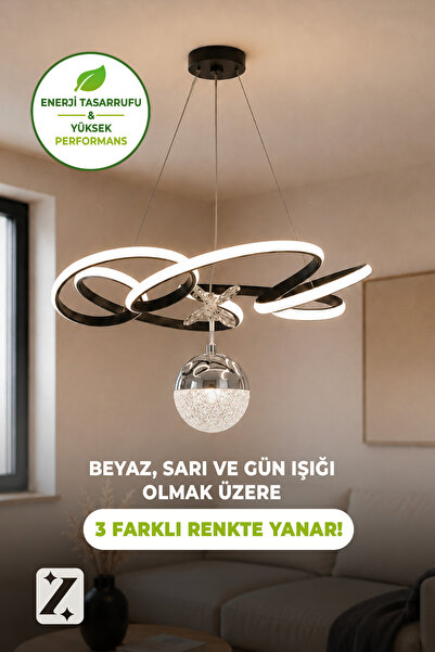 Zeda Teknoloji Güneş LED Avize - Kumandalı - Led Avize -