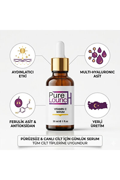 Pure Lounch سيروم فيتامين سي 30 مل