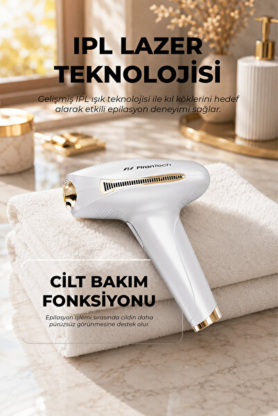 PiranTech BHRL-08 Buz Lazer Epilasyon 999.999 Atım- Cilt Gençleştirici- Akne Giderici- Lazer Epilasyon Aleti