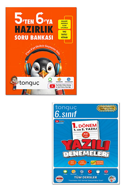Tonguç Yayınları 5'ten 6'ya Hazırlık Kitabı Ve 6. Sınıf 1. Dönem 1 Ve 2. Yazı...