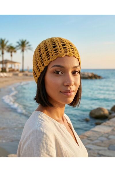 Passionis Jewelry Hair Accessories Beach Accessories Crochet Yarn Bandana Cap...