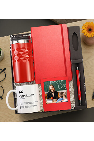 Theikonstore Kristal Termos & Kalem & Defter & Kupa & Çerçeve Öğretmene Hediy...