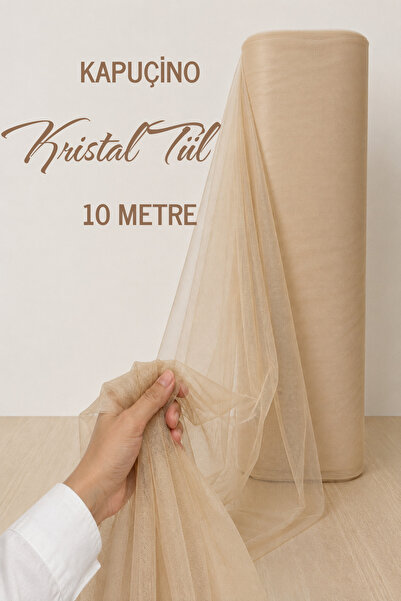 AZREN STORE Cappuccino Decoration Tulle 10 Meters, Bundle Tulle, Engagement T...