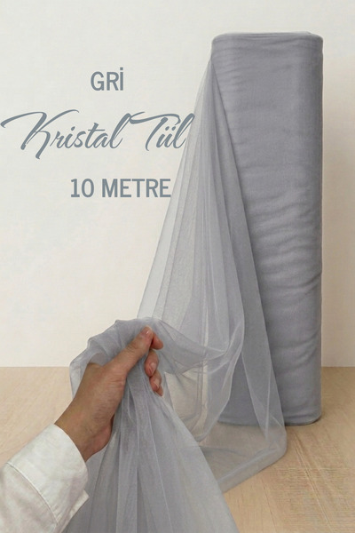 AZREN STORE Gray Decoration Tulle 10 Meters, Bundle Tulle, Engagement Tulle, ...