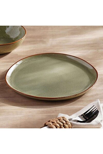 PAN HOME طبق عشاء من الحجر الصناعي أومينا قطر 27 سم - أخضر