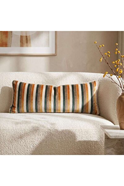PAN HOME Verona Stripe Down Alternative Filled Cushion35x90cm-dessert Sun