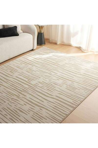 PAN HOME سجادة ميشكا ناعمة ومريحة من الجاكار 160×230 سم - بيج