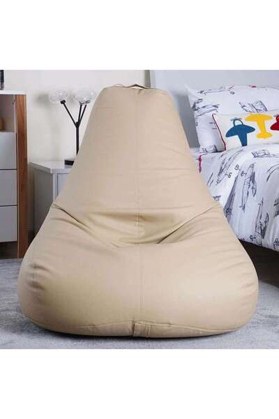 PAN HOME Ocean Drop Pu Bean Bag 90x90cm-beige
