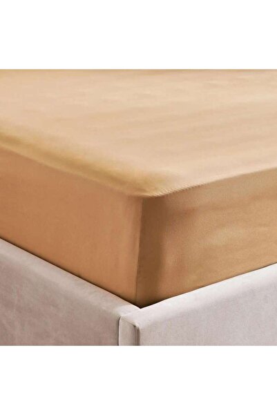 PAN HOME ملاءة سرير مزودة برباط كل يوم كوين 160x200+33 سم - خردل