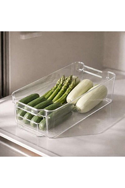 PAN HOME Verde Fridge Organizer Bin 31.5x16x9cm -clear