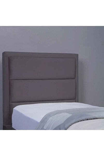 PAN HOME لوح رأس السرير تروجان مخملي رمادي L-100: ارتفاع 125 سم