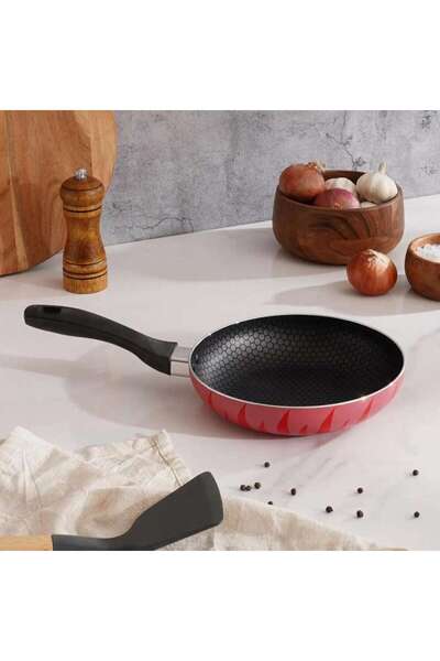 PAN HOME Senstan Flame Fry Pan Dia20cm -red