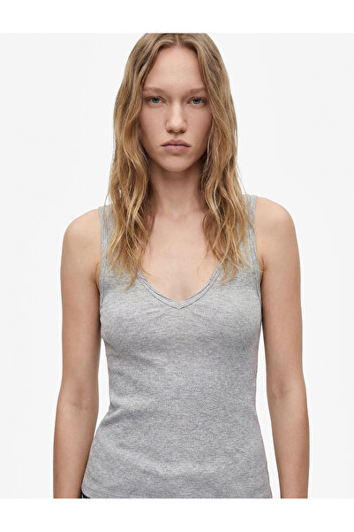 Koton Cotton Slim Fit Camisole V-Neck Sleeveless Blouse