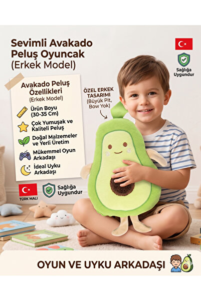 Genel Markalar Avakado Yumuşak Uyku Yastığı Çocuk Odası Dekor Peluş Minder Av...