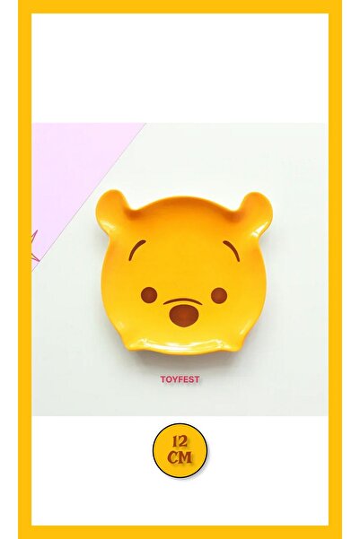 TOYFEST Winnie The Pooh Figürlü Melamin Çocuk Yemek Tatlı Meyve Tabağı Fincan...