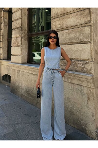 salome butik DENİM İKİLİ TAKIM