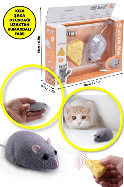 TOYFEST Uzaktan Kumandalı Pilli Fare Çocuk Yetişkin Evcil Hayvan Şaka Oyuncağ...