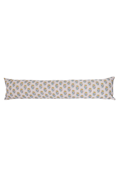 Yargıcı Çiçek Desenli Pamuk Kumaş Dikdörtgen Yastık(90x20 Cm)