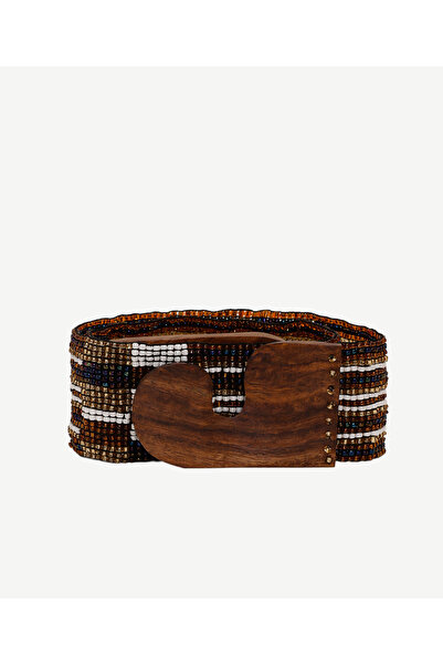 Yargıcı Beaded Belt with Stripe Color Detail