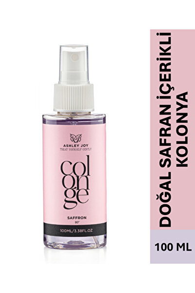 ASHLEY JOY Doğal Safran İçerikli Ferahlatıcı 80 Derece Sprey Kolonya 100 ml