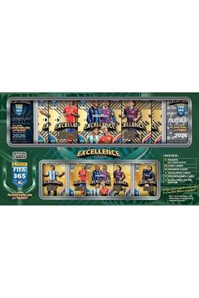 Panini FIFA 365 ADRENALYN TRADING CARDS EXCELLENCE BOX -Özel Seri-Sınırlı Üre...