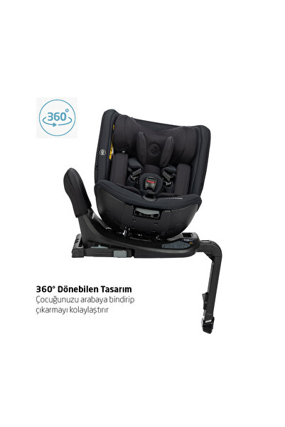 MAXİ-COSİ Maxi-cosi Spinel 360 Plus I-size Dijital Göstergeli Isofix'li 0-36 Kg Oto koltuğu Authentic Black