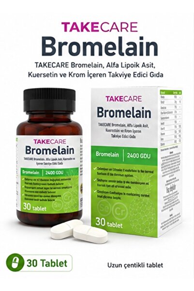 TakeCare Food Supplement Containing Bromelain, Alpha Lipoic Acid, Quartzetin ...