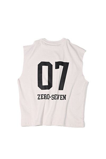 no7man Zero-Seven Gray Oversize Sleeveless 100% Cotton Men's Tshirt