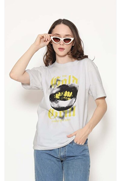 buzagi tasarım ürünleri Urban Regular Fit Unisex White T-Shirt