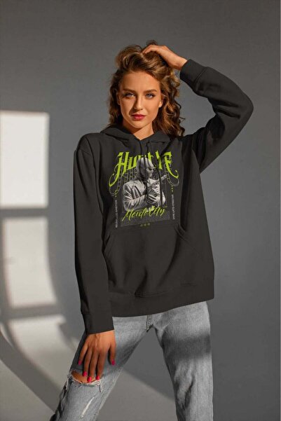 buzagi tasarım ürünleri Urban Streetwear Digital Print Hooded Unisex Sweatshirt