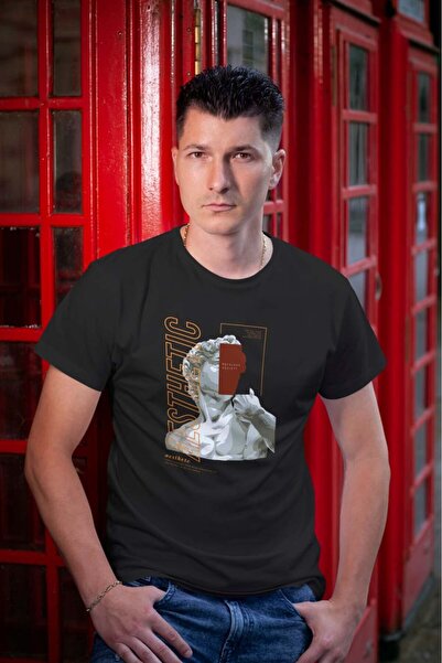 buzagi tasarım ürünleri Heykel Regular Mold Unisex Black T-Shirt