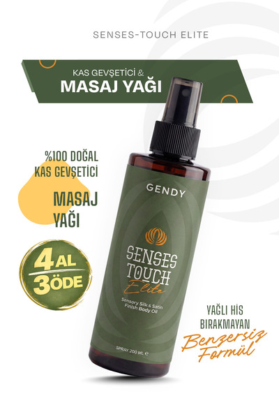 GENDY Senses-Touch Elite - %100 Doğal Kas Gevşetici, Rahatlatıcı ve Aromatera...