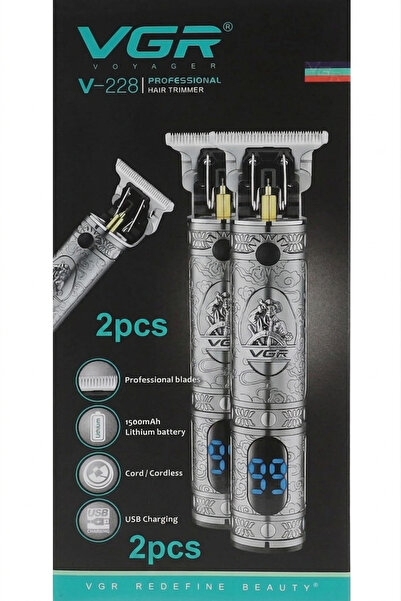 Primo VGR 2pcs Rechargeable Electric Shaver (V-228)