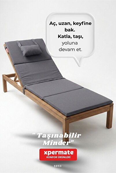 XPERMATE Katlanır Kamp Matı Şezlong Minderi Taşınabilir Kamp Yatağı Su Itici ...