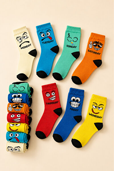 Ollero Detské polovičné ponožky Figured Socks 7 párov bavlny