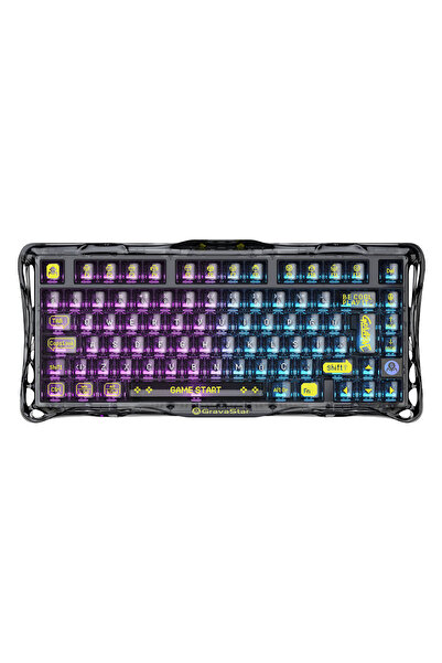 Gravastar GravaStar K1 Lite Transparent Black:75%,Pre-Lubed Switches,RGB,Wire...