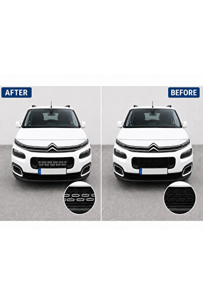 OEK Citroen Berlingo 2018-2023 Ön Panjur Beyaz Trim Seti Dekoratif Izgara Aks...