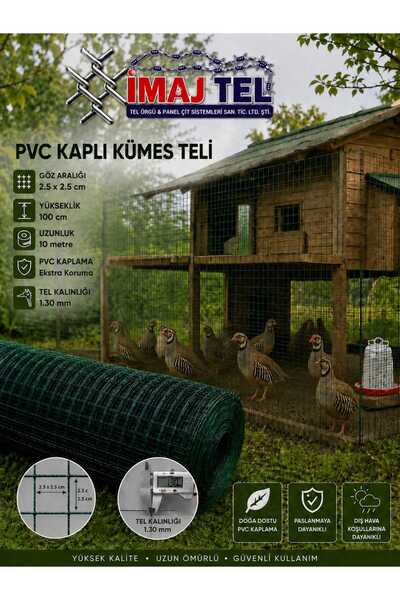 İMAJ TEL ÖRGÜ & PANEL ÇİT SİSTEMLERİ Pvc Kaplı Yeşil Tel / Pvc Kaplı Kümes te...