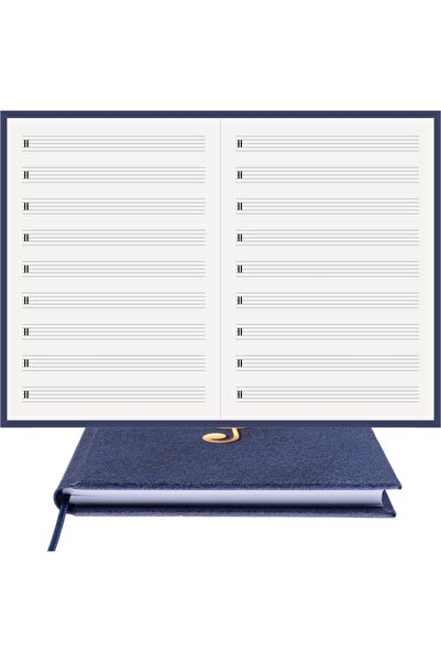 BİDEFTER كتاب موسيقى (مفتاح محايد) 100% صناعة يدوية، خياطة يدوية (خيوط) غلاف ...