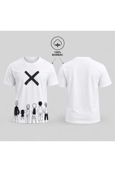 OEM Tricou supradimensionat, alb, 100% bumbac, imprimeu modern, modă urbană, ...