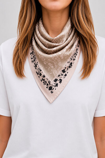 who knows ¿ Patterned Scarf Bandana Women's Clothing Accessory 50X50Cm