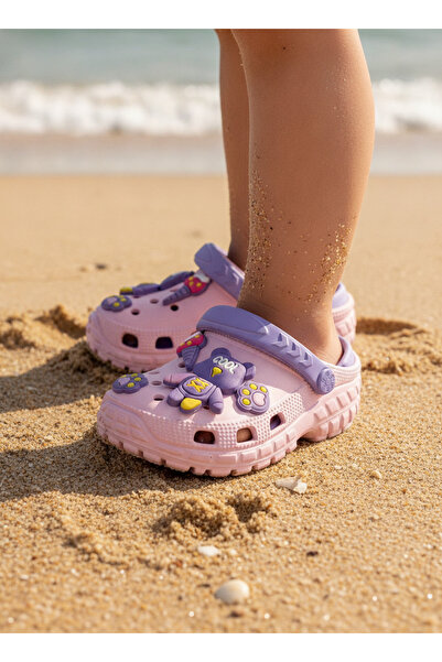 stilfest Unisex Children's Slippers with Teddy Bear Pink Slippers